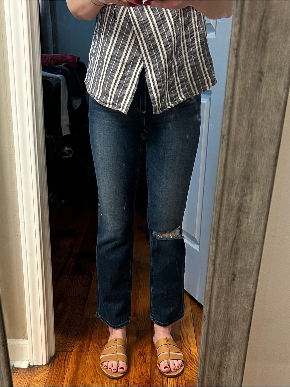 Like New PAIGE Atley Ankle Flare Cropped High Rise Stretch Jeans - Picture 10 of 16